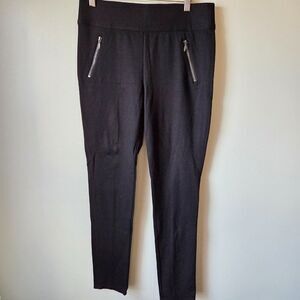 EUC LIKE NEW INC INTERNATIONAL CONCEPTS BLACK SOFT STRETCH PANTS SIZE 10